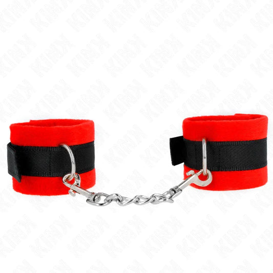KINK - MUÑEQUERAS PARA PRINCIPIANTES NEGRO-ROJO 30 X 7 CM - Nuvica