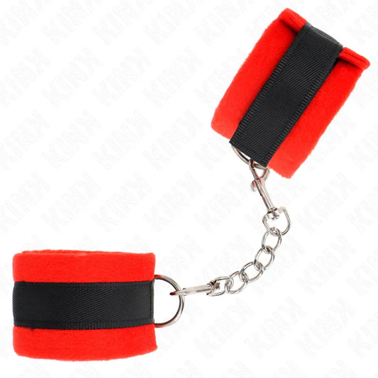 KINK - MUÑEQUERAS PARA PRINCIPIANTES NEGRO-ROJO 30 X 7 CM - Nuvica