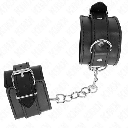 KINK - MUÑEQUERAS SENCILLAS NEGRO AJUSTABLE 20-23 CM X 5.5 CM - Nuvica