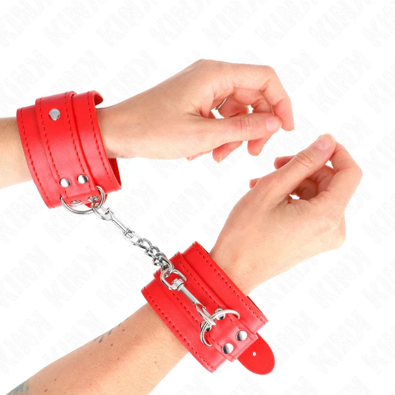 KINK - MUÑEQUERAS SENCILLAS ROJO AJUSTABLE 20-23 CM X 5.5 CM - Nuvica