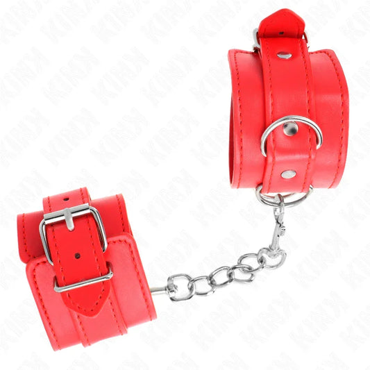 KINK - MUÑEQUERAS SENCILLAS ROJO AJUSTABLE 20-23 CM X 5.5 CM - Nuvica