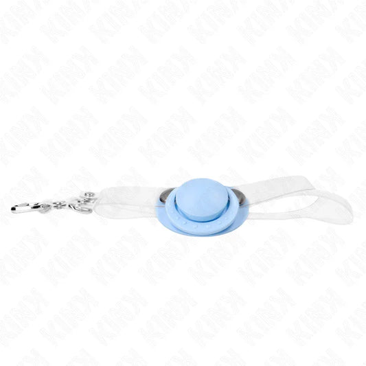 KINK - MORDAZA FORMA CHUPETE 5.5 x 4 CM CELESTE AJUSTABLE 43-60 CM - Nuvica