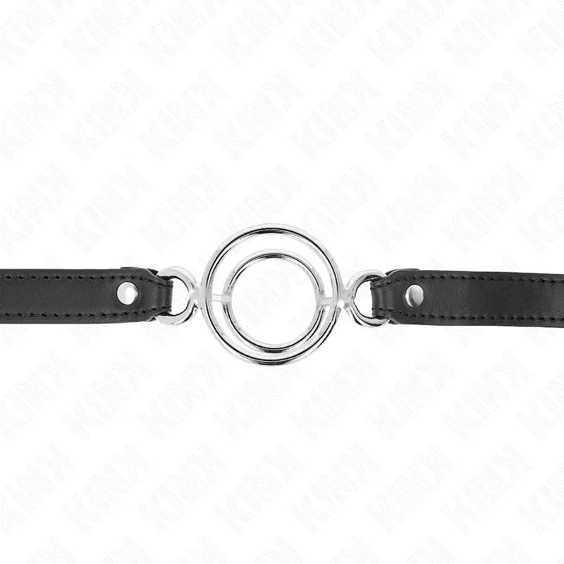 KINK - MORDAZA CON MÚLTIPLES JUNTAS TÓRICAS 5 CM NEGRO 63 X 2.5 CM - Nuvica