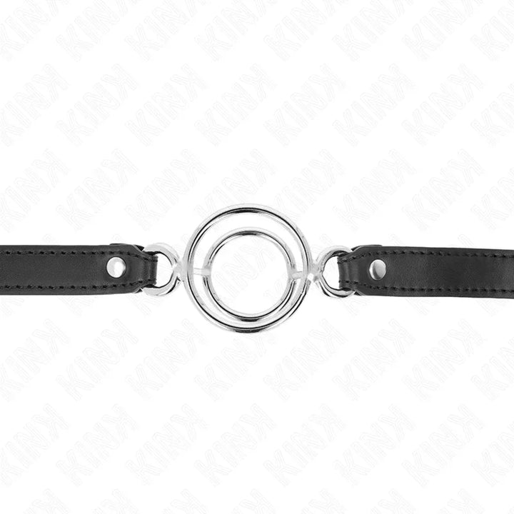 KINK - MORDAZA CON MÚLTIPLES JUNTAS TÓRICAS 5 CM NEGRO 63 X 2.5 CM - Nuvica