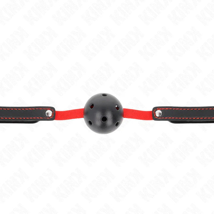 KINK - MORDAZA DE BOLA 4.5 CM DURA HUECA CON CINTURÓN ELÁSTICO 56 x 1.5 CM - Nuvica