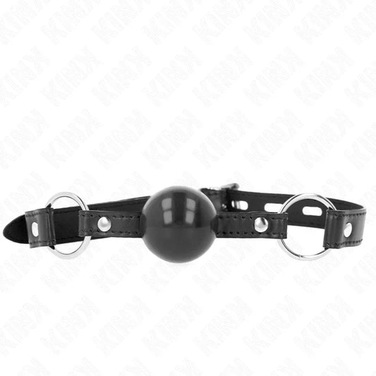 KINK - MORDAZA DE BOLA 4 CM TPE NEGRO 60 x 2 CM - Nuvica