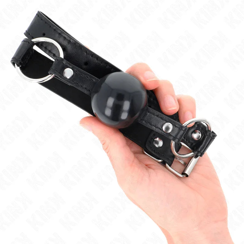 KINK - MORDAZA DE BOLA 4 CM TPE NEGRO 60 x 2 CM - Nuvica