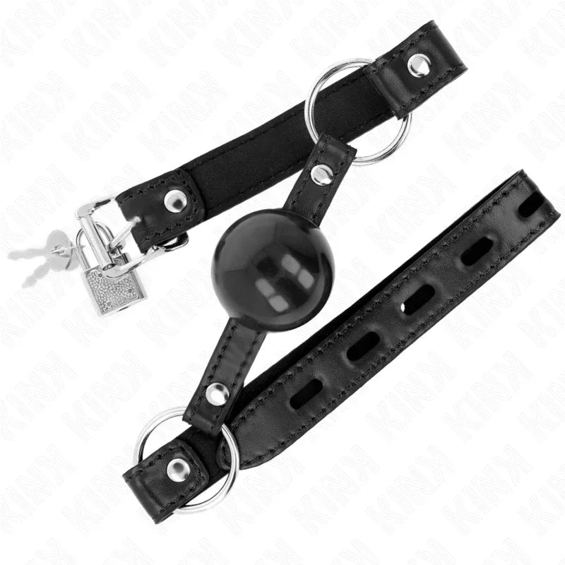 KINK - MORDAZA DE BOLA 4 CM TPE NEGRO 60 x 2 CM - Nuvica