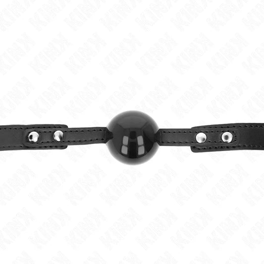 KINK - MORDAZA DE BOLA 4 CM SUAVE DE TPE MODELO 3 60 x 2 CM AJUSTABLE 37-52 CM - Nuvica