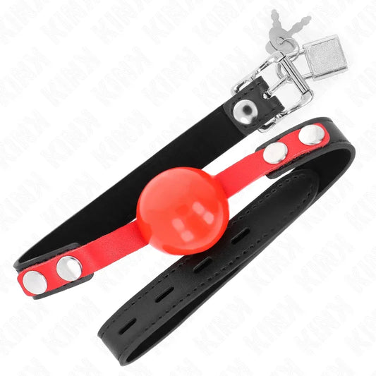 KINK - MORDAZA DE BOLA 4 CM SUAVE DE TPE MODELO 4 60 x 2 CM AJUSTABLE 37-52 CM - Nuvica