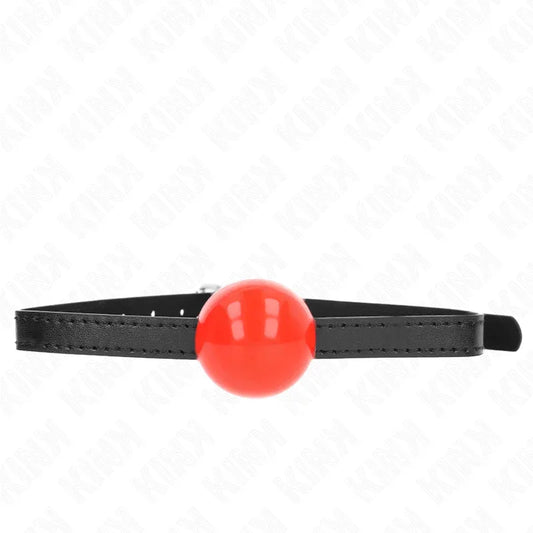 KINK - MORDAZA DE BOLA 4 CM SÓLIDA SIMPLE ROJO 65 x 1.5 CM - Nuvica