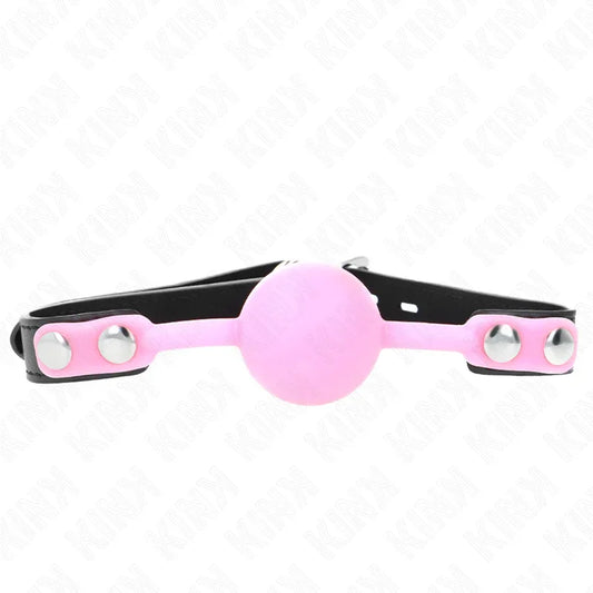 KINK - MORDAZA DE BOLA 4 CM DE SILICONA LUMINOSA 60 x 2 CM - Nuvica