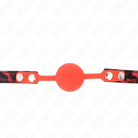 KINK - MORDAZA DE BOLA 4 CM DE SILICONA MODELO 2 CON CANDADO 60 x 2 CM - Nuvica