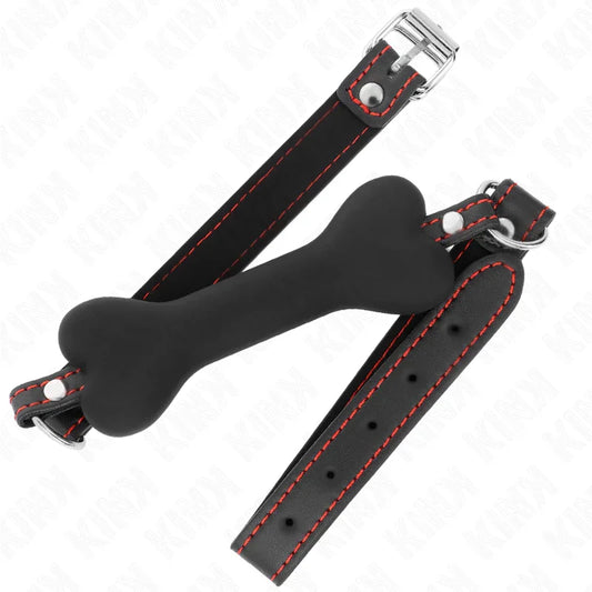 KINK - MORDAZA DE HUESO 12 CM NEGRO 63 x 2 CM - Nuvica