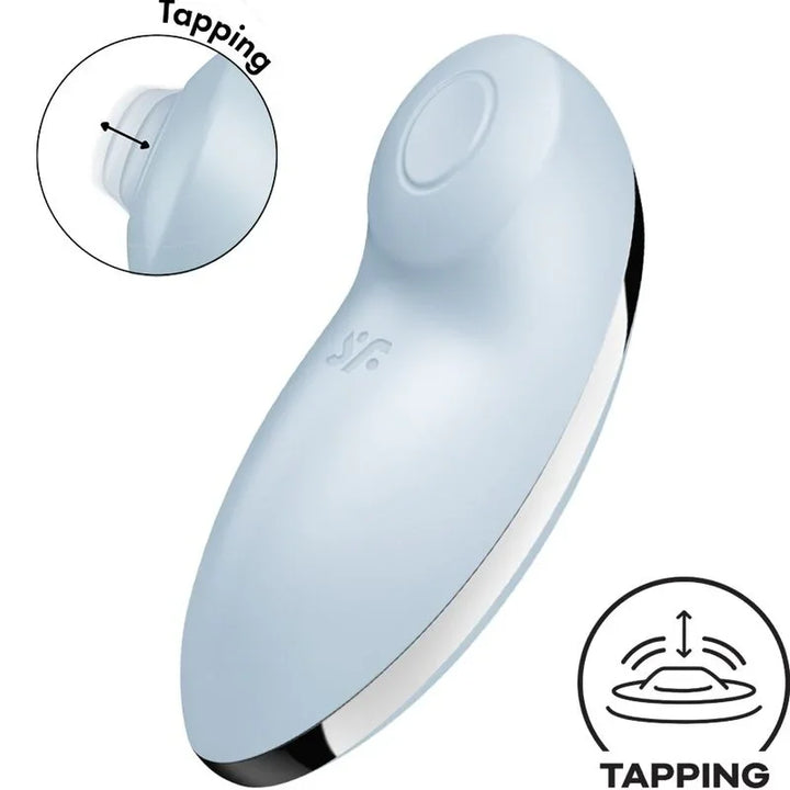SATISFYER - TAP & CLIMAX 2 VIBRADOR & ESTIMULADOR AZUL - Nuvica