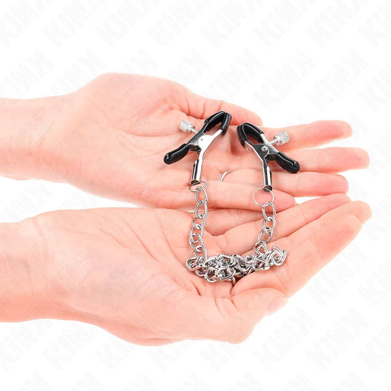 KINK - PINZAS PARA PEZONES CON CADENA FINA 30 CM - Nuvica