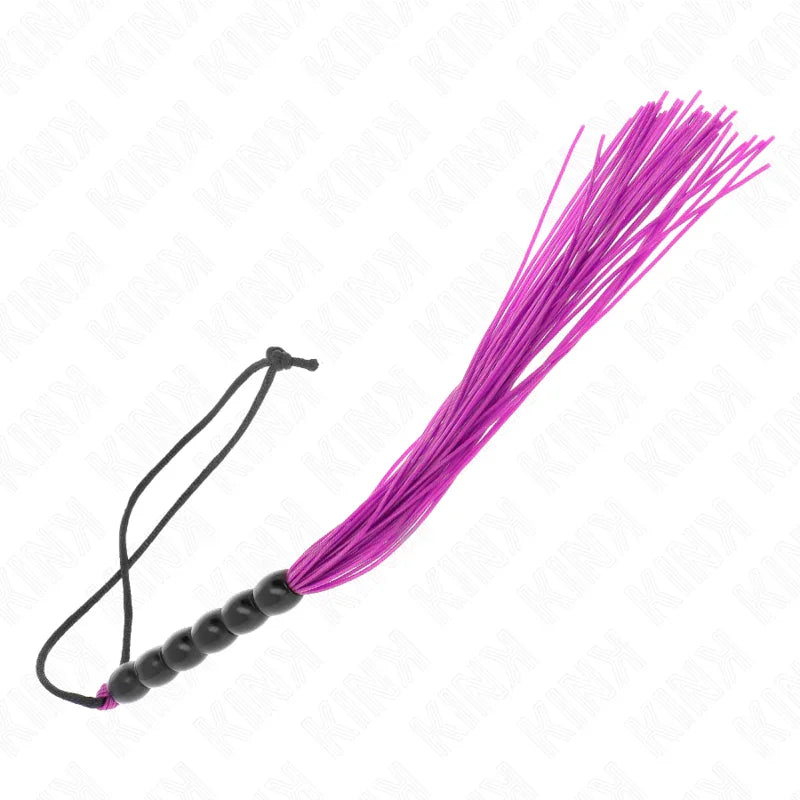 KINK - MINI LÁTIGO DE SILICONA CON AGARRE 6 BOLAS MORADO 26 CM - Nuvica
