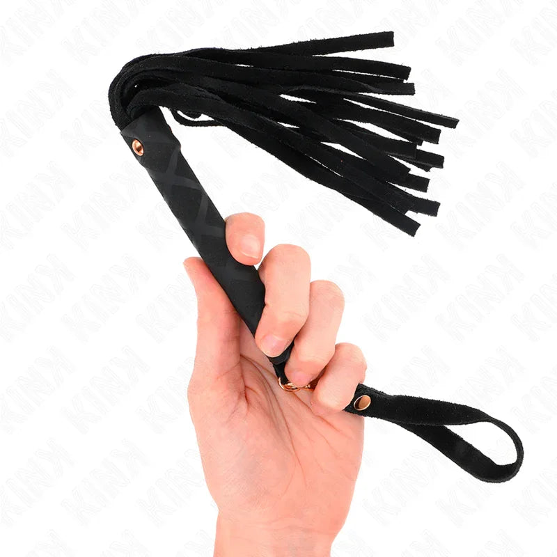 KINK - LÁTIGO MINI PIEL DE ANTE NEGRO 30 CM - Nuvica