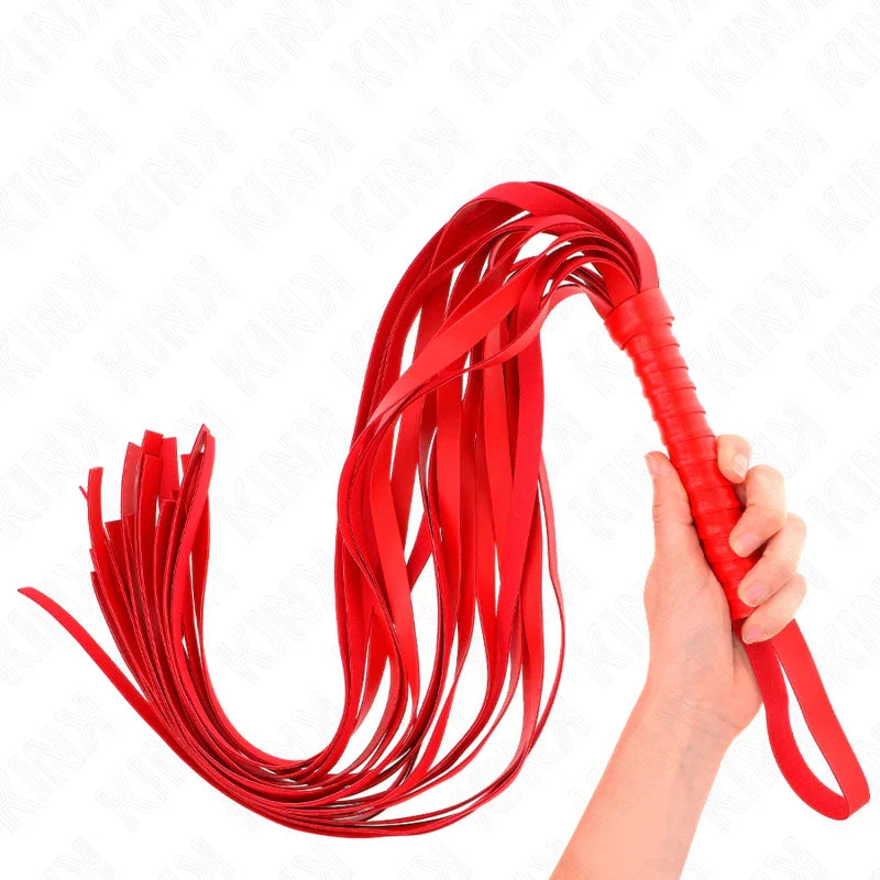 KINK - LÁTIGO DE COLA LARGA Y MANGO CORTO ROJO 70 CM - Nuvica