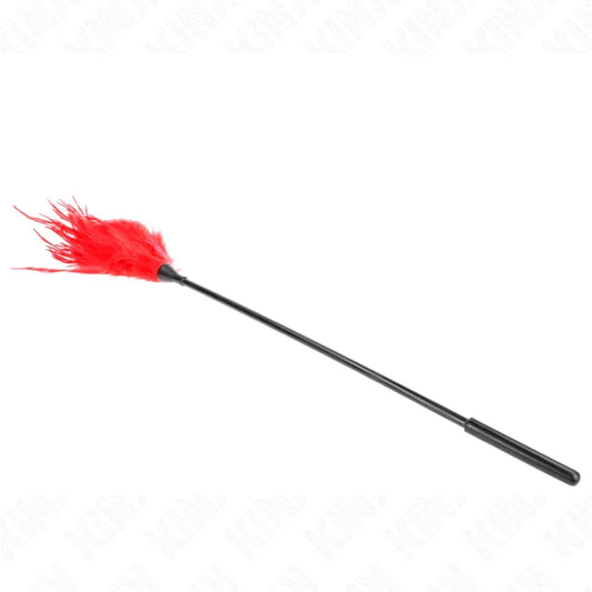 KINK - PLUMAS MÚLTIPLES PARA COSQUILLAS ROJO 45 CM - Nuvica