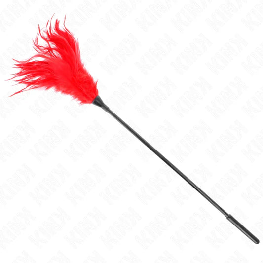 KINK - PLUMAS MÚLTIPLES PARA COSQUILLAS ROJO 45 CM - Nuvica