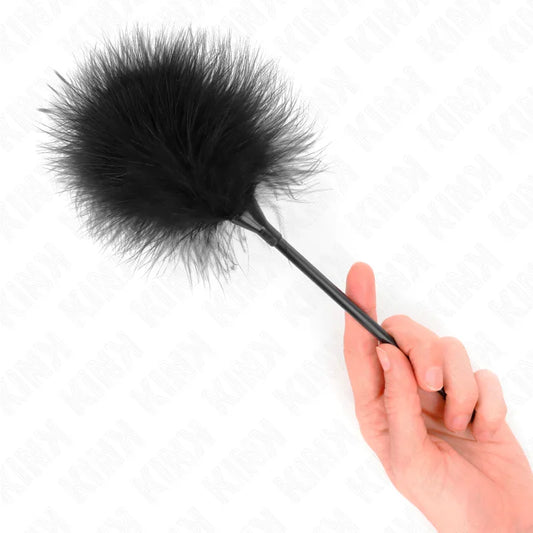 KINK - PLUMAS PARA COSQUILLAS NEGRO USADO PARA EL KIT BONDAGE 27 CM - Nuvica