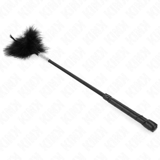 KINK - PLUMAS PARA COSQUILLAS CON MANGO DE DIAMANTES DE IMITACIÓN 50 CM - Nuvica