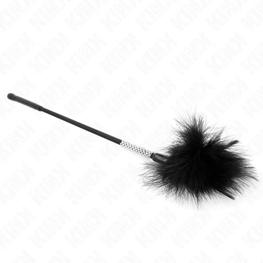 KINK - PLUMAS PARA COSQUILLAS CON MANGO DE DIAMANTES DE IMITACIÓN 50 CM - Nuvica