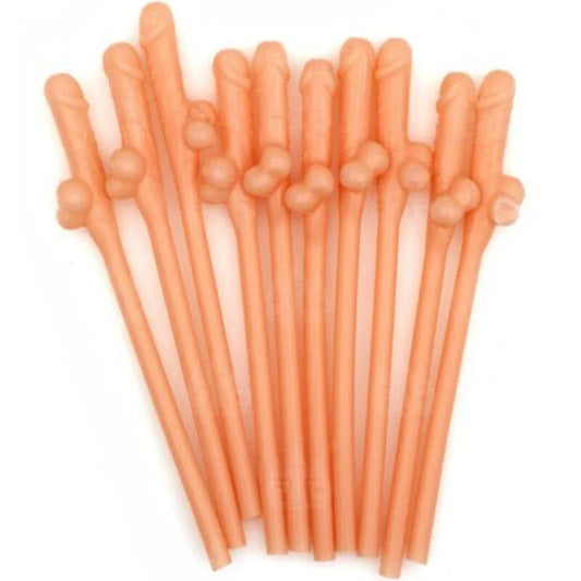DIABLO PICANTE - 10 PAJITAS FORMA DE PENE - Nuvica