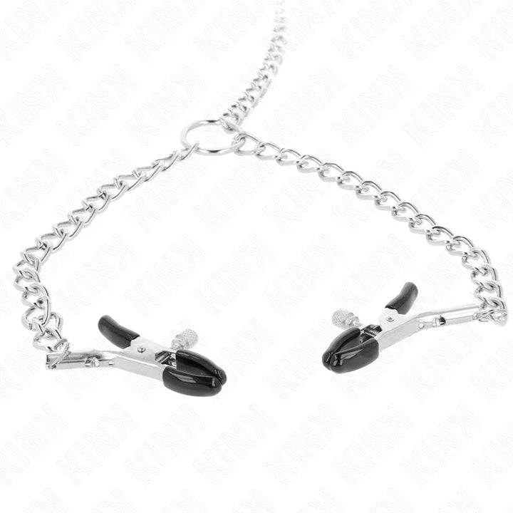 KINK - PINZAS PARA PEZONES DOBLE 32 CM CON CADENAS 14 CM - Nuvica