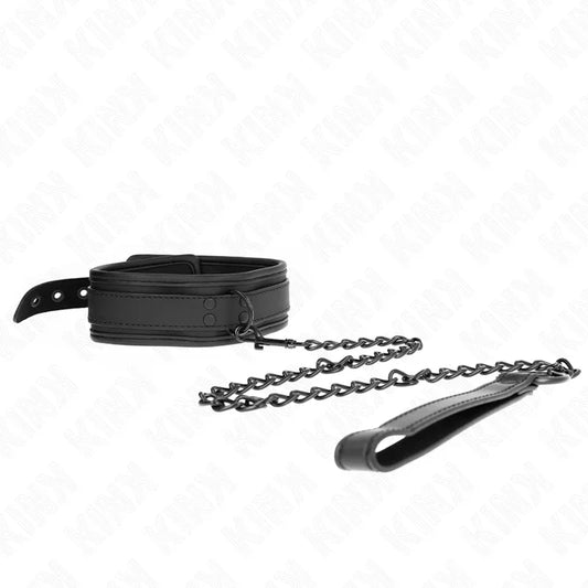 KINK - COLLAR CON CORREA 78 CM BONDAGE DE NEOPRENO MODELO 1 AJUSTABLE 37.5 X 49.5 CM - Nuvica