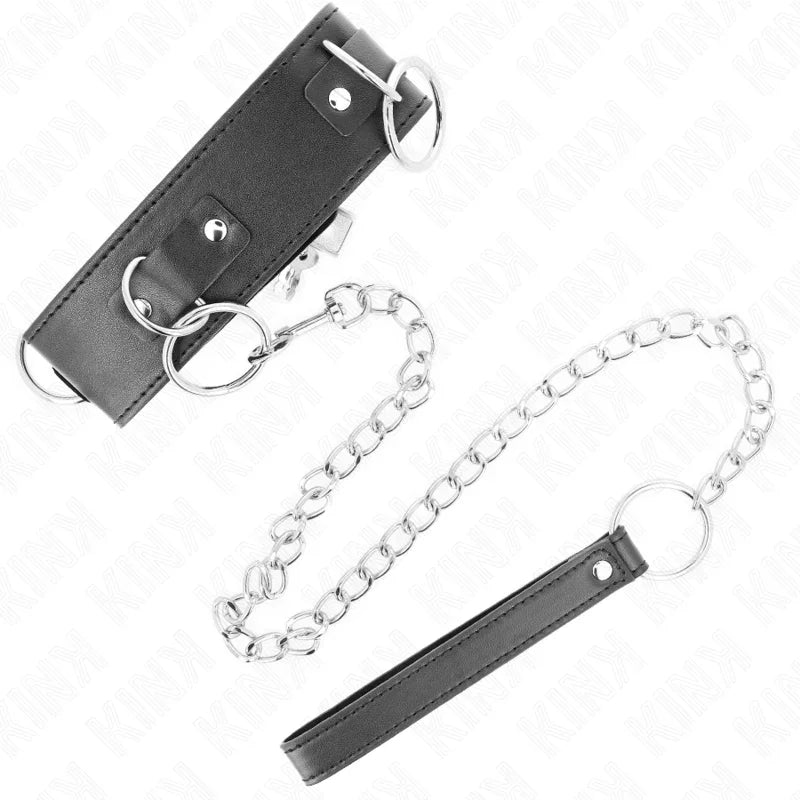 KINK - COLLAR CON CORREA 65 CM 3 ANILLOS MODELO 2 AJUSTABLE 36-43 CM X 5 CM - Nuvica