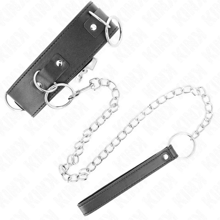 KINK - COLLAR CON CORREA 65 CM 3 ANILLOS MODELO 2 AJUSTABLE 36-43 CM X 5 CM - Nuvica
