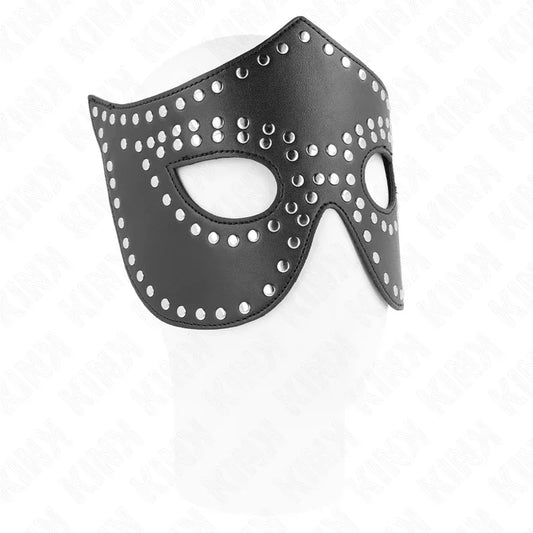 KINK - MÁSCARA DE POLIPIEL CON REMACHES MODELO 2 30 x 12 CM - Nuvica