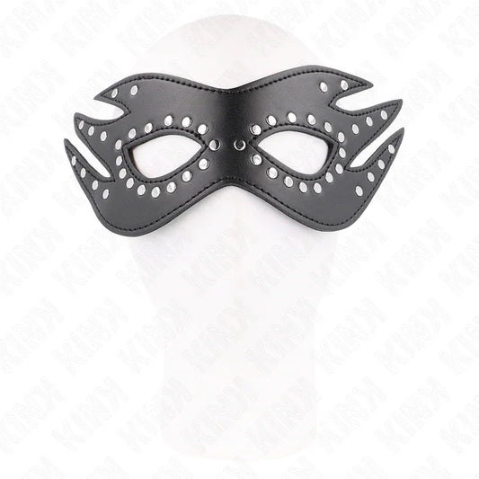 KINK - MÁSCARA DE POLIPIEL CON REMACHES MODELO 3 26 x 9.5 CM - Nuvica