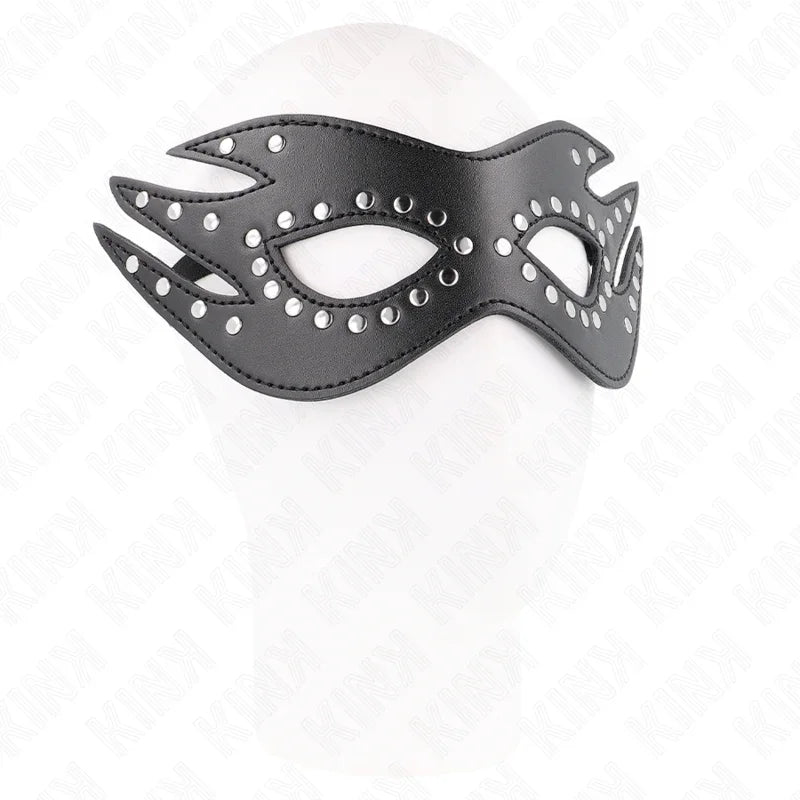 KINK - MÁSCARA DE POLIPIEL CON REMACHES MODELO 3 26 x 9.5 CM - Nuvica