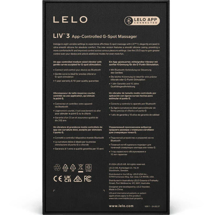 LELO - LIV™ 3 ESTIMULADOR PUNTO G AZUL - Nuvica