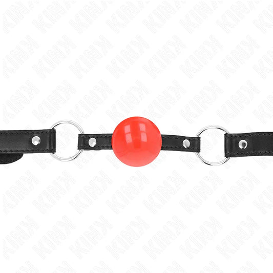 KINK - MORDAZA DE BOLA 4 CM TPE ROJO 60 x 2 CM - Nuvica