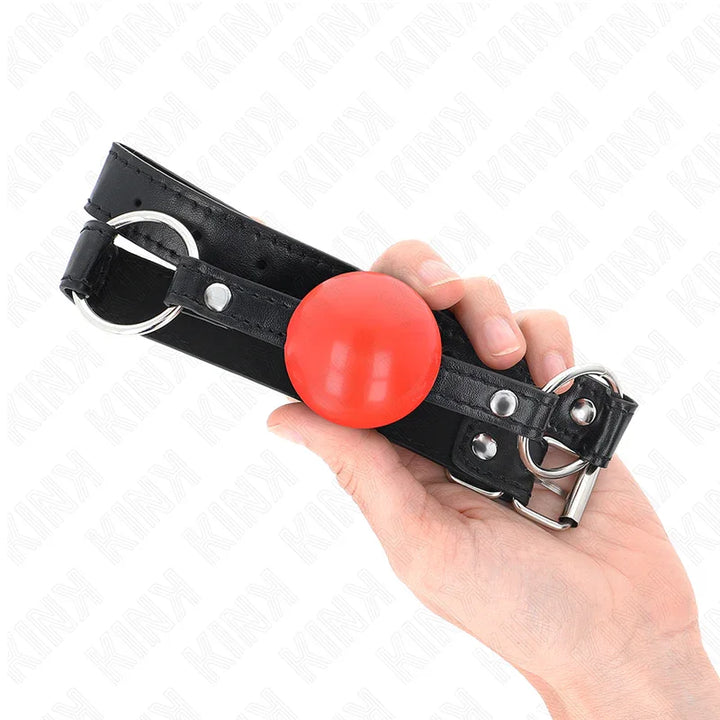 KINK - MORDAZA DE BOLA 4 CM TPE ROJO 60 x 2 CM - Nuvica