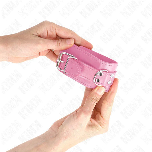 KINK - MUÑEQUERAS SENCILLAS ROSA AJUSTABLE 20-23 CM X 5.5 CM - Nuvica