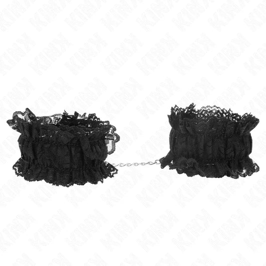 KINK - MUÑEQUERAS ELÁSTICAS DE ENCAJE NEGRO - Nuvica