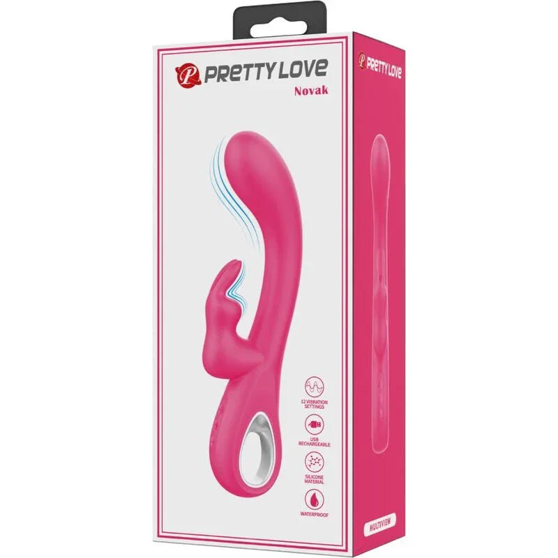 PRETTY LOVE - NOVAK VIBRADOR RABBIT 12 VIBRACIONES ROSA - Nuvica