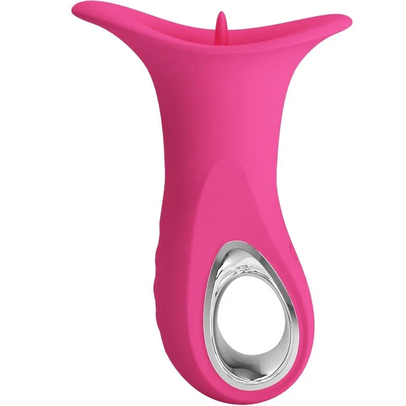 PRETTY LOVE - CLYDE VIBRADOR ORAL LENGUA VIBRADORA 12 VIBRACIONES ROSA - Nuvica