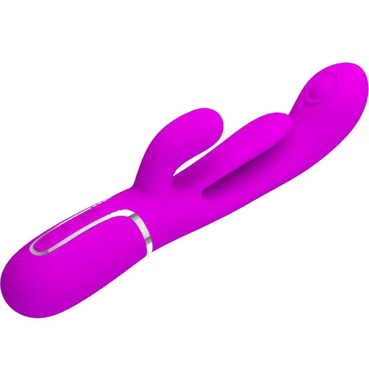 PRETTY LOVE - SHANIA TRIPLE VIBRADOR RABBIT MULTIFUNCIÓN ROSA - Nuvica