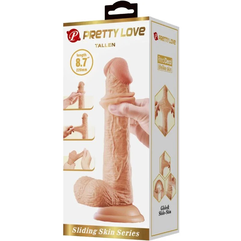 PRETTY LOVE - TALLEN DILDO REALÍSTICO 22 CM NATURAL - Nuvica