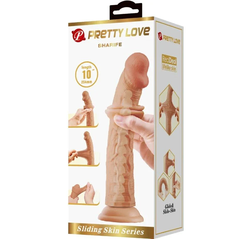 PRETTY LOVE - SHARIFE DILDO REALÍSTICO 25 CM NATURAL - Nuvica
