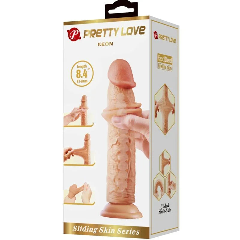 PRETTY LOVE - KEON DILDO REALÍSTICO 21 CM NATURAL - Nuvica