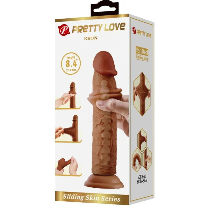 PRETTY LOVE - KEON DILDO REALÍSTICO 21 CM MULATO - Nuvica