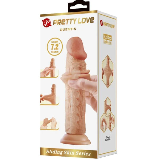 PRETTY LOVE - QUENTIN DILDO REALÍSTICO 18 CM NATURAL - Nuvica