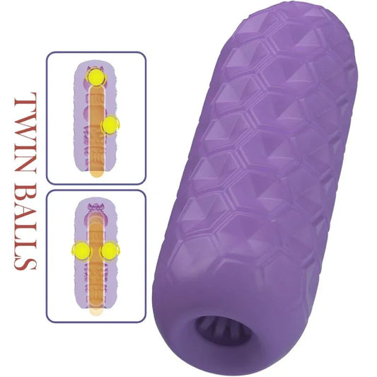 PRETTY LOVE - TWIN BALLS MASTURBADOR MASCULINO MORADO - Nuvica